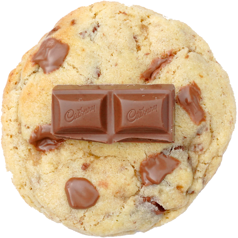 Dairy Milk caramel stuffed cookie