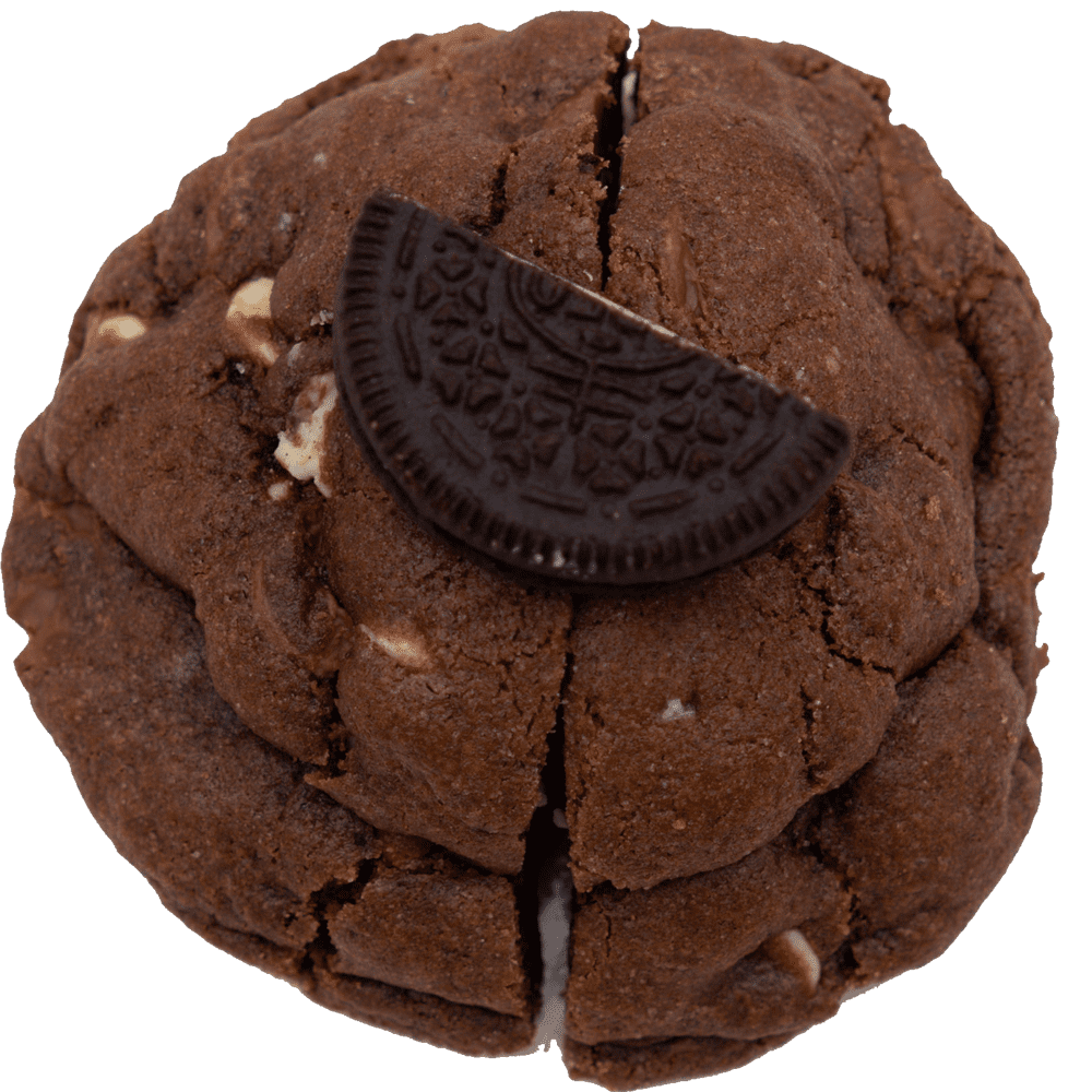 Triple chocolate Oreo stuffed cookie