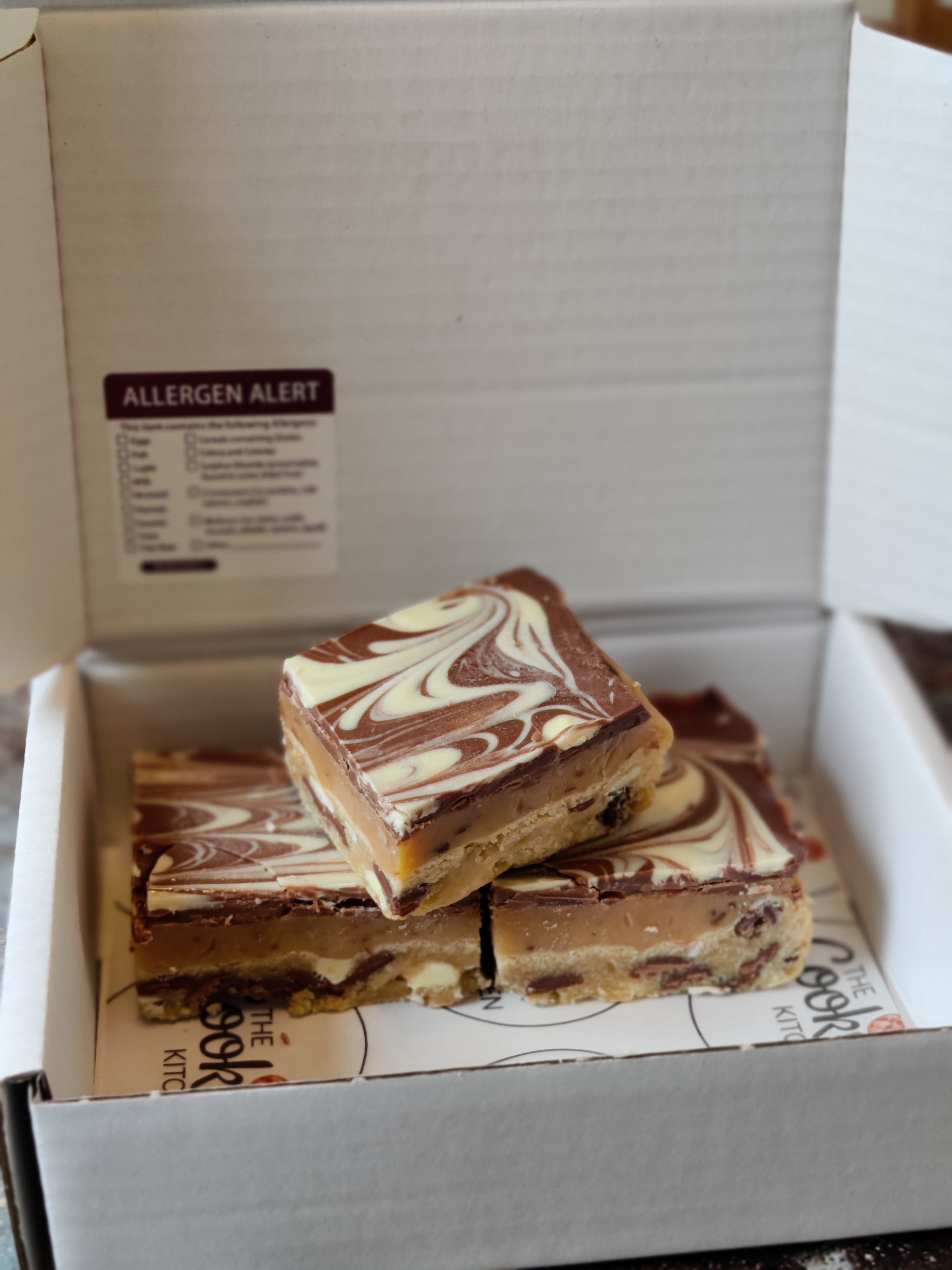 Millionaires cookie bars close up